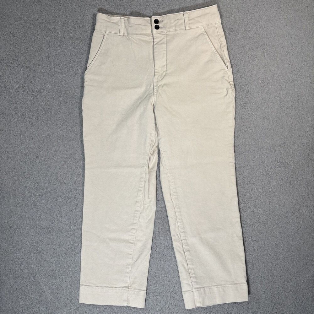 Everlane Women’s Jeans Organic Cotton Size 12 Capri Cropped Beige Trouser Basics